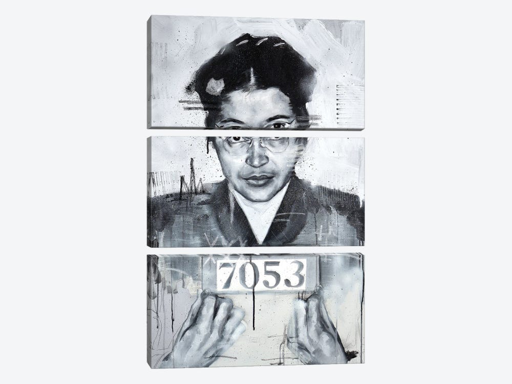 Rosa Parks by Cody Senn 3-piece Canvas Print