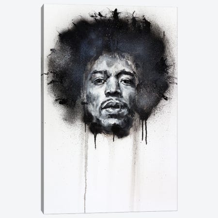 Jimi Hendrix Canvas Print #CDS2} by Cody Senn Canvas Art Print