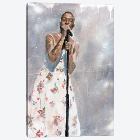 Kid Cudi SNL Dress Canvas Print #CDS37} by Cody Senn Art Print
