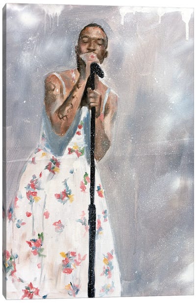 Kid Cudi SNL Dress Canvas Art Print - Microphone Art