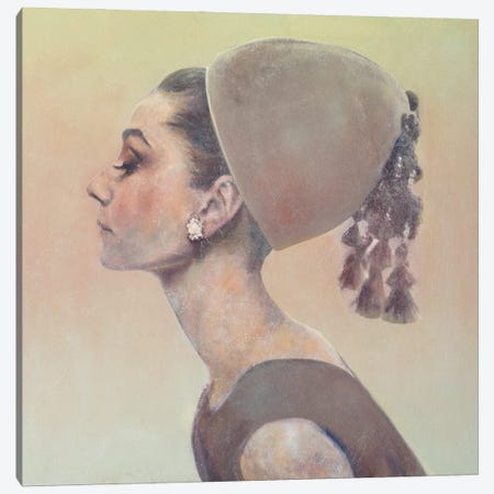 Audrey Hepburn Canvas Print #CDS44} by Cody Senn Canvas Wall Art