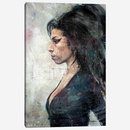 Amy Winehouse Canvas Print #CDS55} by Cody Senn Canvas Art Print