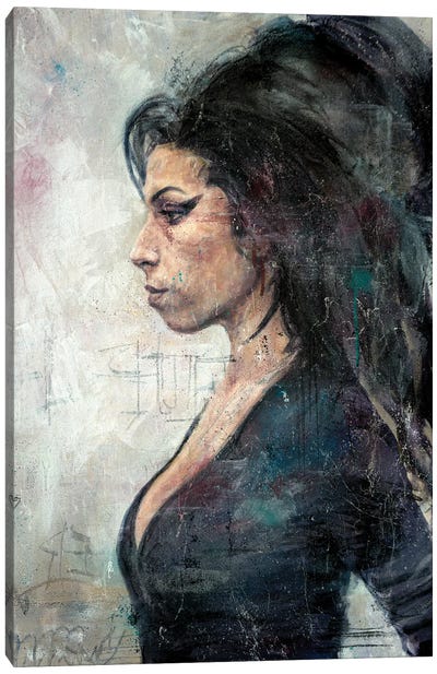 Amy Winehouse Canvas Art Print - Cody Senn