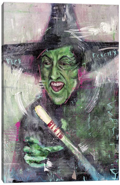 Wicked Witch Canvas Art Print - Fantasy Movie Art