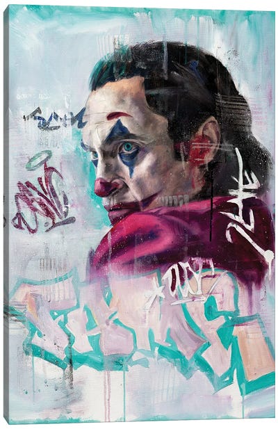 Joker Canvas Art Print - Evil Clown Art