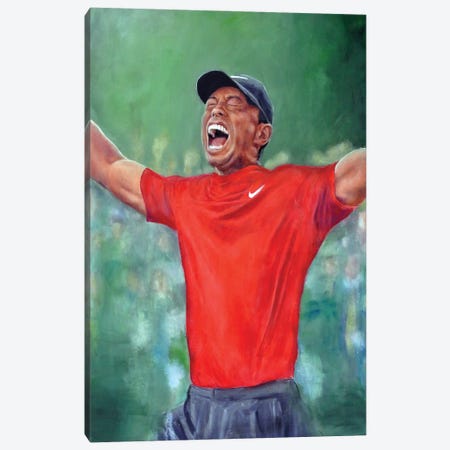 Tiger Woods Canvas Print #CDS6} by Cody Senn Canvas Art