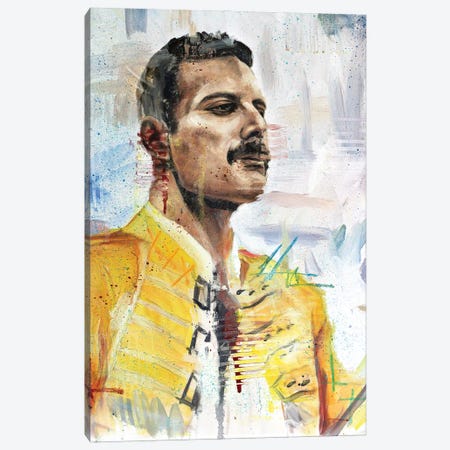 Freddie Mercury Canvas Print #CDS72} by Cody Senn Canvas Artwork