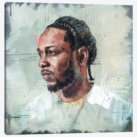 Kendrick Lamar Canvas Print #CDS74} by Cody Senn Canvas Art Print