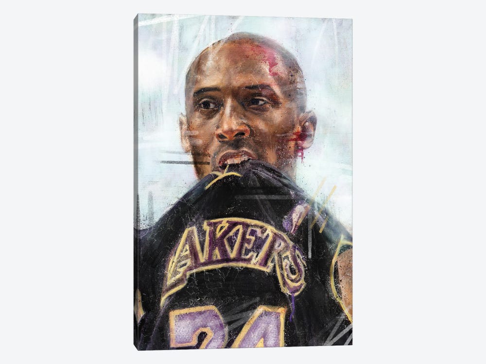 Kobe Biting by Cody Senn 1-piece Canvas Artwork