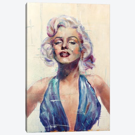 Marilyn Monroe Canvas Print #CDS78} by Cody Senn Canvas Wall Art