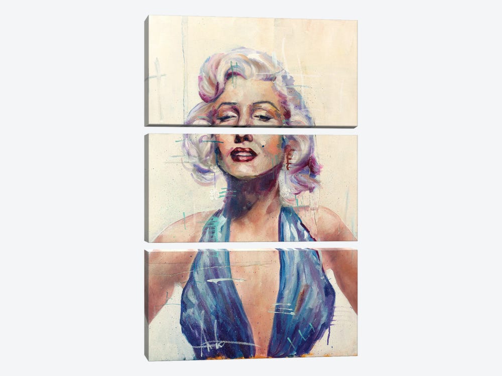 Marilyn Monroe by Cody Senn 3-piece Canvas Art Print
