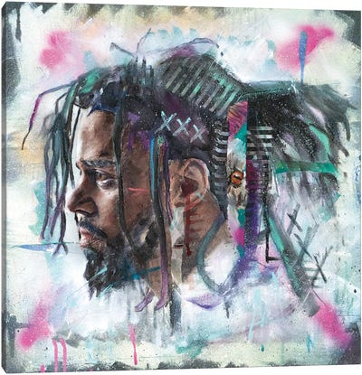 J Cole Goat Canvas Art Print - Rap & Hip-Hop Art
