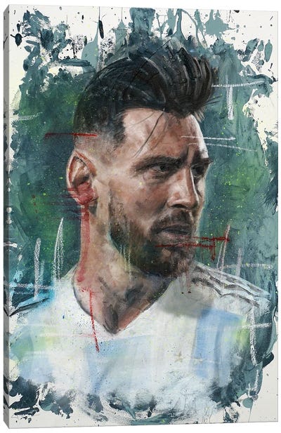 Lionel Messi Canvas Art Print - Cody Senn