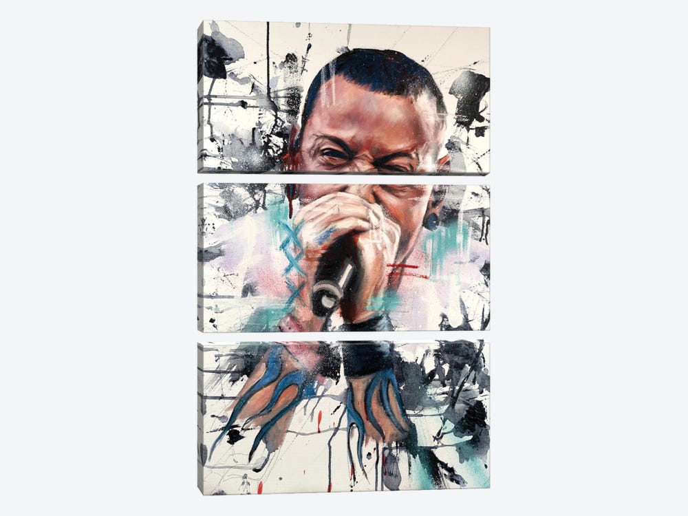 Chester Bennington Linkin Park by Cody Senn 3-piece Canvas Print