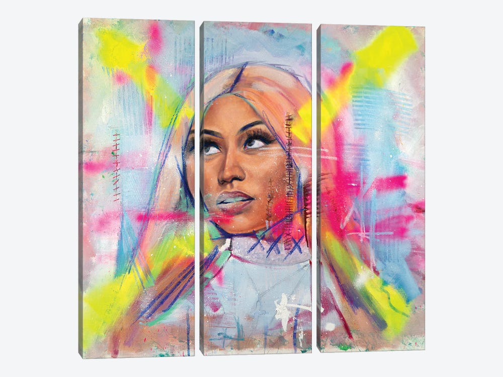 Nicki Minaj by Cody Senn 3-piece Canvas Artwork