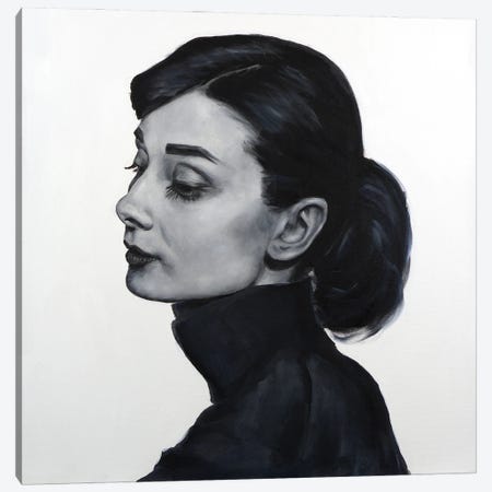 Audrey Hepburn Canvas Print #CDS97} by Cody Senn Canvas Art Print