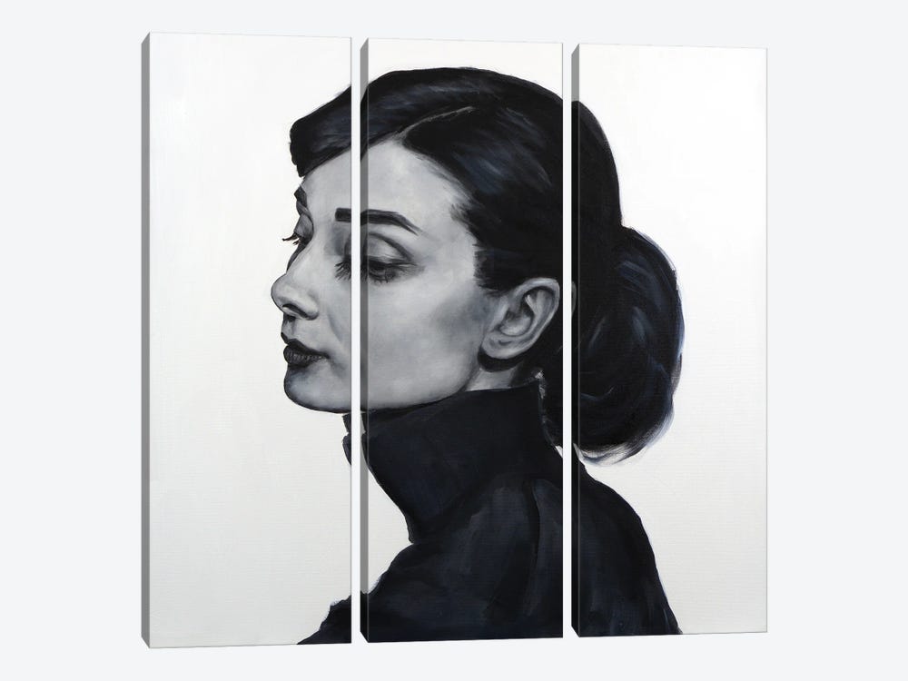 Audrey Hepburn by Cody Senn 3-piece Canvas Art