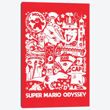 Mario Odyssey Kingdoms Canvas Print #CDT11} by Crossroads Art Canvas Art Print
