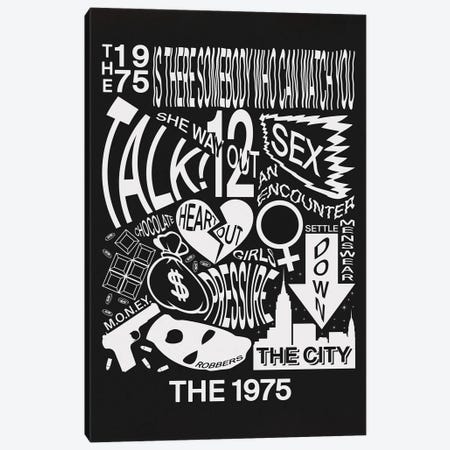 The 1975 Tracklist (The 1975) Canvas Print #CDT19} by Crossroads Art Canvas Print
