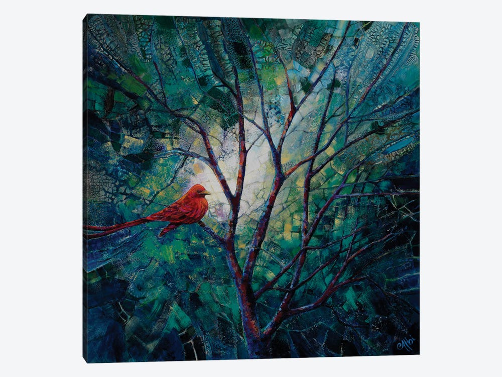 Bird In A Tree by Cecile Albi 1-piece Canvas Art Print