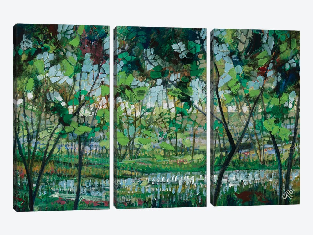 By The Pond by Cecile Albi 3-piece Canvas Artwork