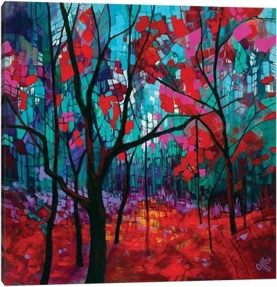 Colourful Forest Canvas Art Print - Cecile Albi