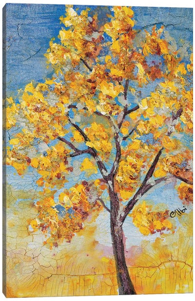 Golden Tree Canvas Art Print - Cecile Albi