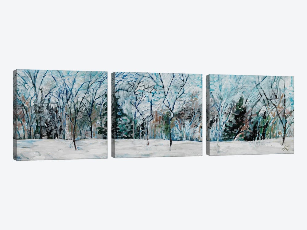 Winter In The Park II by Cecile Albi 3-piece Art Print
