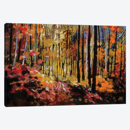 Autumn Forest Canvas Print #CEB8} by Cecile Albi Canvas Artwork