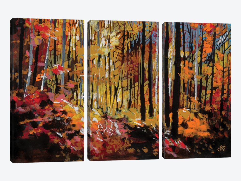 Autumn Forest by Cecile Albi 3-piece Canvas Art Print