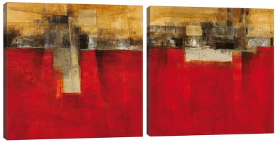 New Cities Diptych II Canvas Art Print - Home Staging Dining Room