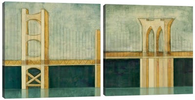 Bridge Diptych Canvas Art Print - Art Sets | Triptych & Diptych Wall Art