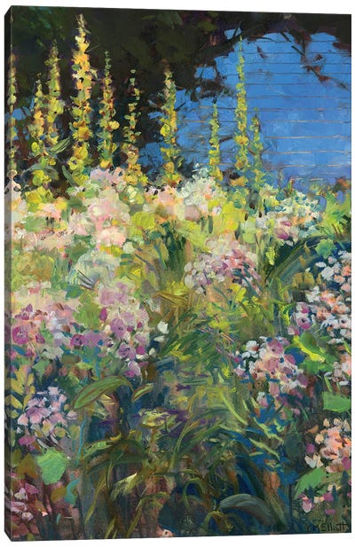 Hollyhocks Canvas Art Print - Artists Like Monet