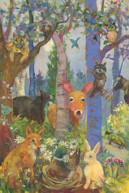 Animals Of The Forest by Catherine M. Elliott wall art