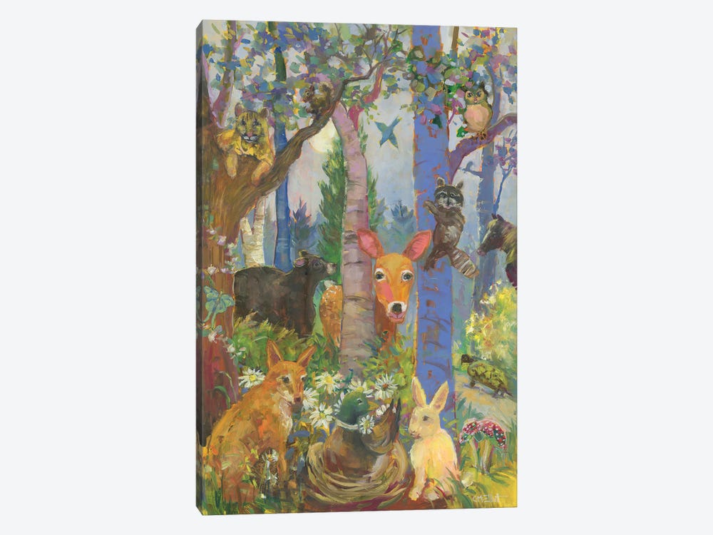 Animals Of The Forest by Catherine M. Elliott 1-piece Canvas Print