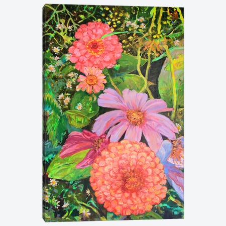 Flower Tapestry Canvas Print #CEI43} by Catherine M. Elliott Canvas Wall Art