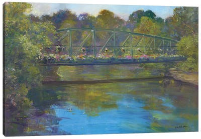 Flower Bridge Canvas Art Print - Artists Like Monet