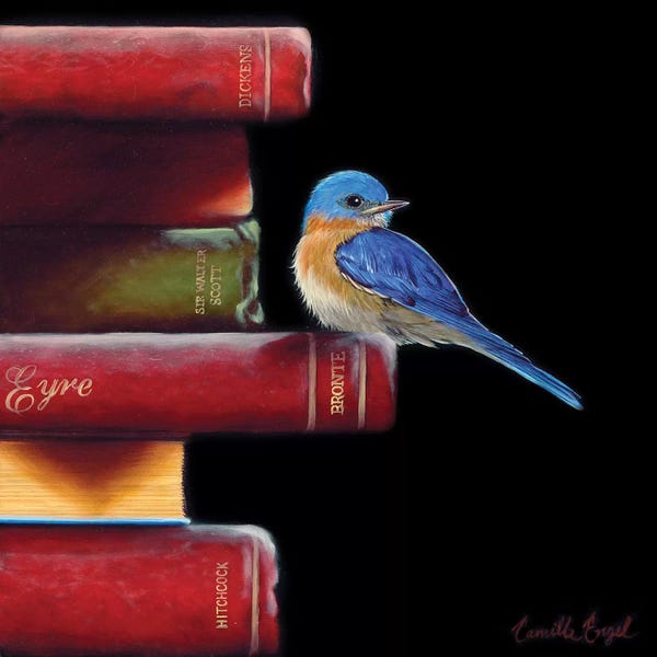 Hyperrealism Paintings: Got Book Worms?  by Camille Engel