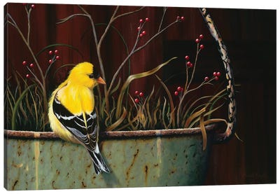 Yellow Bundle Of Joy Canvas Art Print - Finch Art
