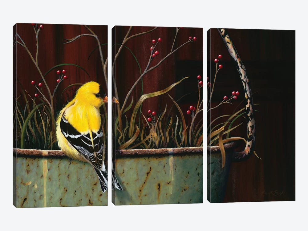 Yellow Bundle Of Joy by Camille Engel 3-piece Canvas Art Print
