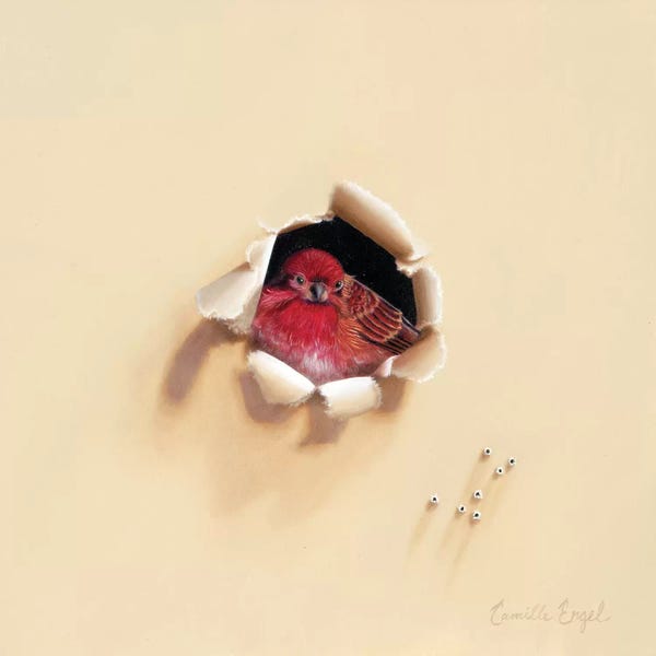 Camille Engel: Bird En Rouge by Camille Engel