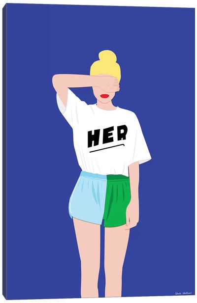 Her Blue Canvas Art Print - Find Your Voice