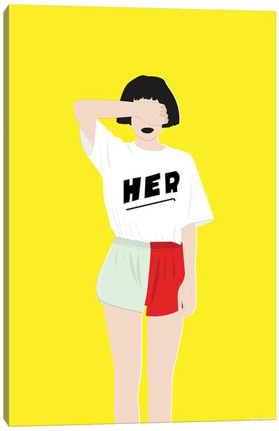 Her Yellow Canvas Art Print - Find Your Voice