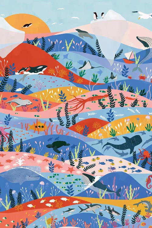 Oceans by Ceyda Alasar wall art