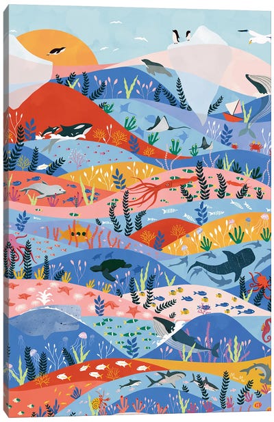 Oceans Canvas Art Print - Ceyda Alasar