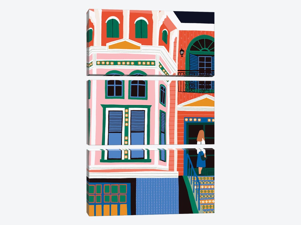 Victorian House by Ceyda Alasar 3-piece Art Print