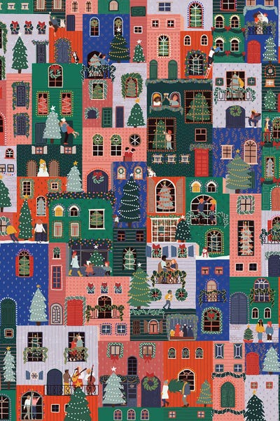 Christmas Town by Ceyda Alasar framed wall art