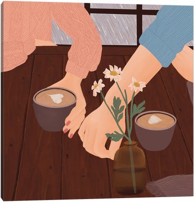 One More Cup Of Coffee Canvas Art Print - For Your Better Half