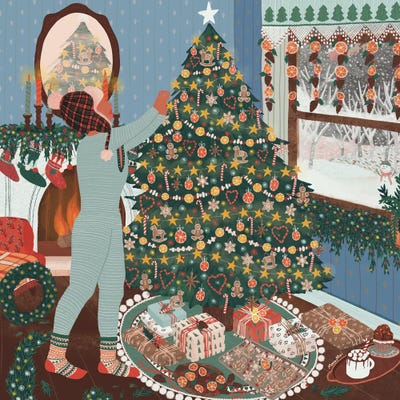 Christmas Tree by Ceyda Alasar framed wall art