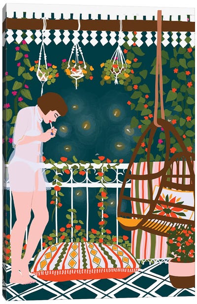 Fireflies Canvas Art Print - Ceyda Alasar